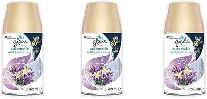 Glade Lavender & Vanilla Automatic Spray Refills Air Fresheners 6.2 oz (Pack of 6)