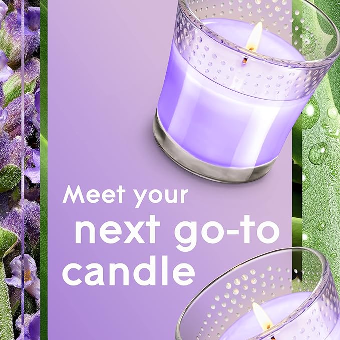 Glade Tranquil Lavender & Aloe Scented Candle, Fragrance Infused With Essential Oils, 3.4Oz - Image 3