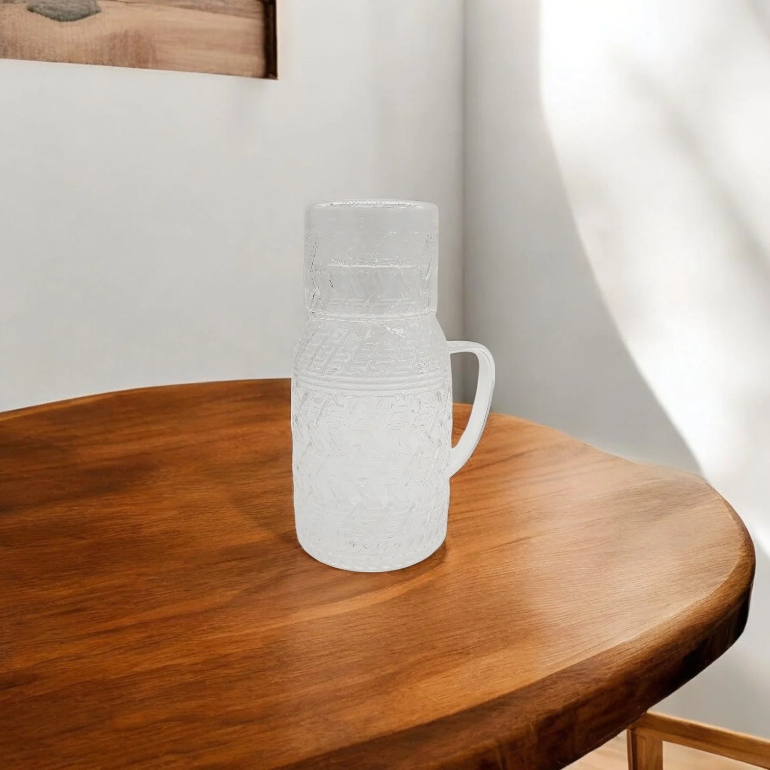 AKDC Glass Jug W/Cup LID 1036-27 Height 26CM 1100ML