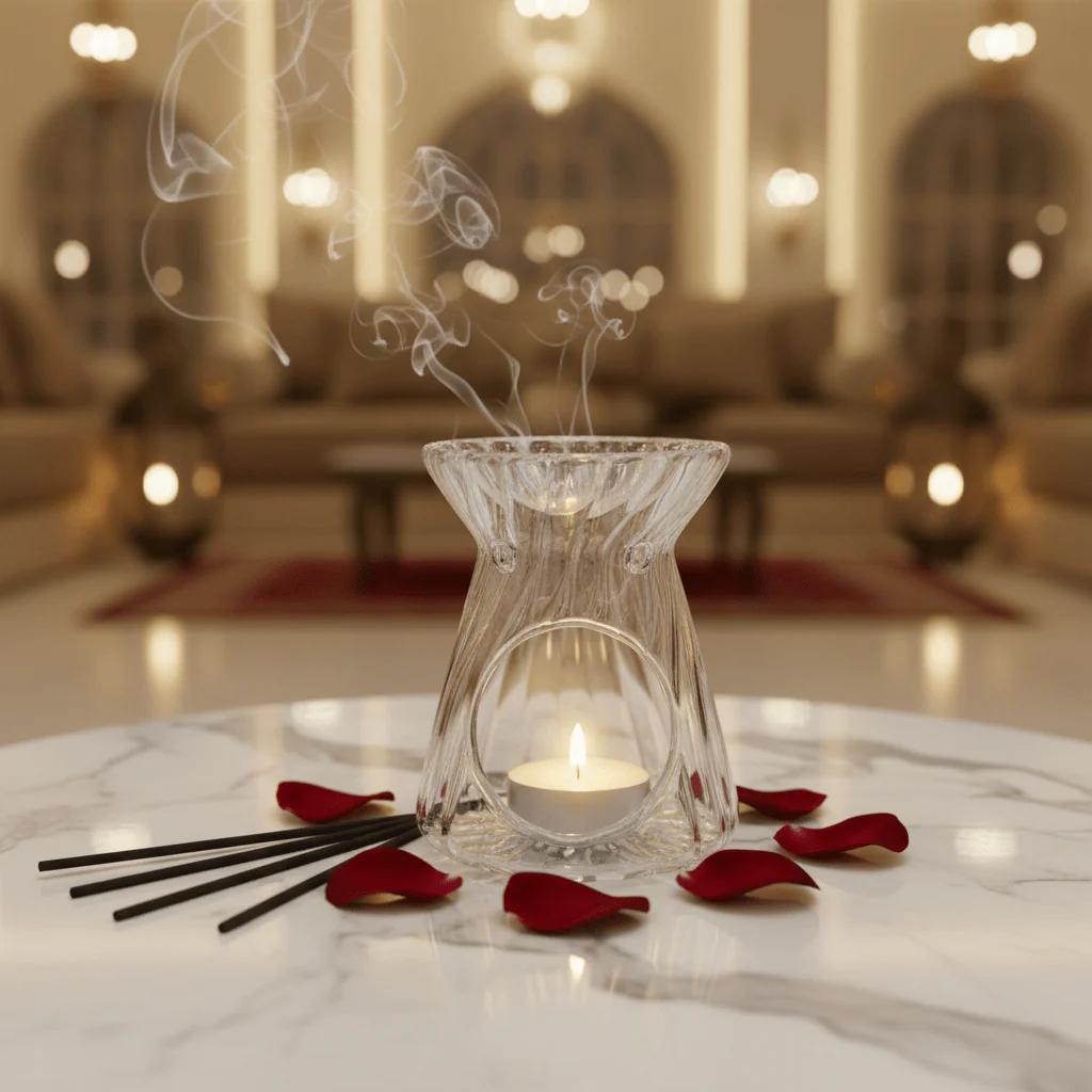 Crystal Twist Glass Aromatherapy Burner – 11cm - Image 4