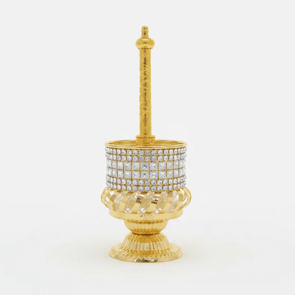 Gold Metal & Crystal Rosewater Sprinkler 23cm