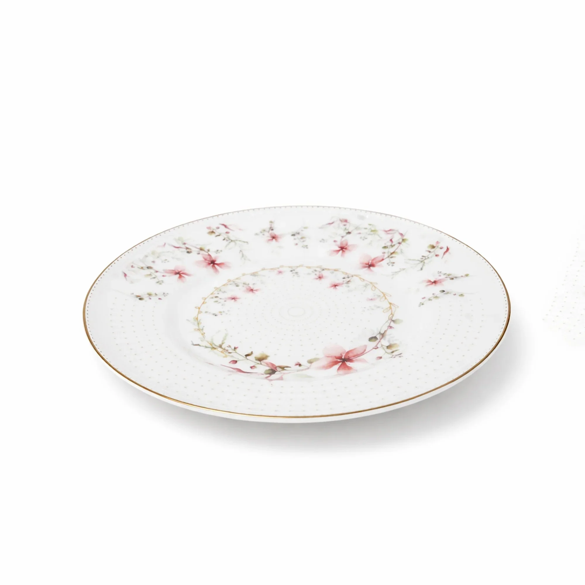 ABL GP-138 Dinner Set – 28 Pieces – Floral Design – Ivory with Gold Detailing - Image 3