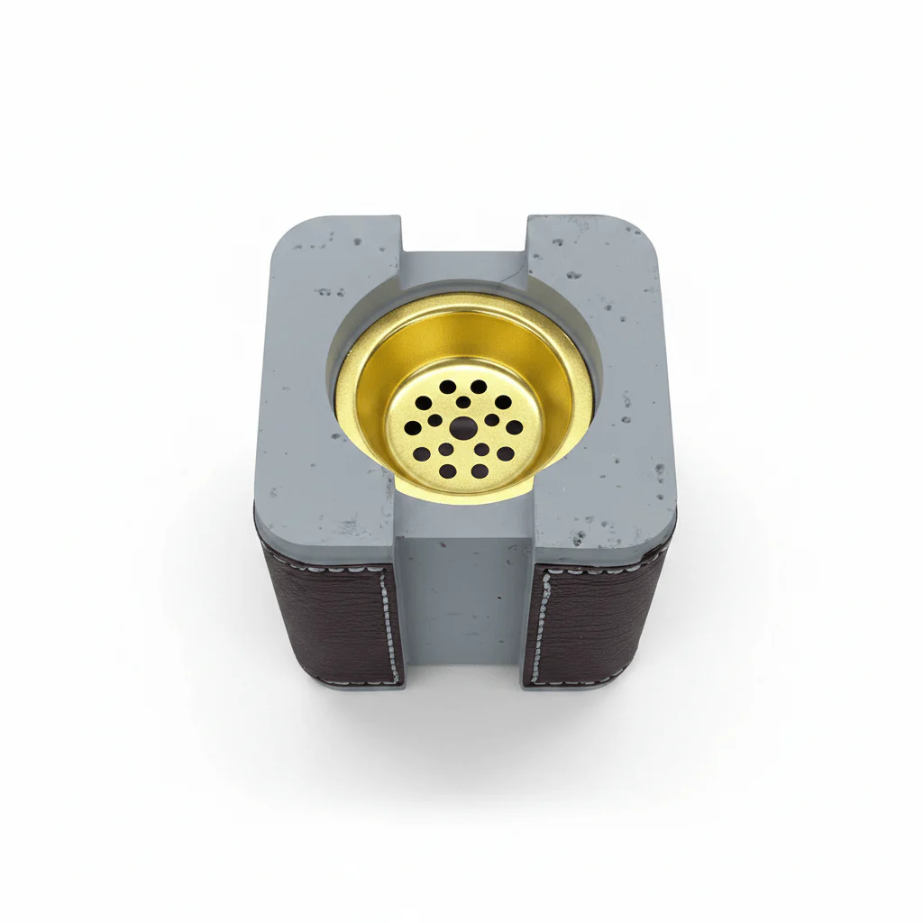Grey & Brown Chalk Incense Burner | 10×10 cm - Image 3