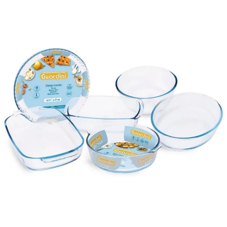 Guardini Round Borosilicate Glass Casserole Dish with Handle/Roaster 1.6 Liter, 21cm - Image 3