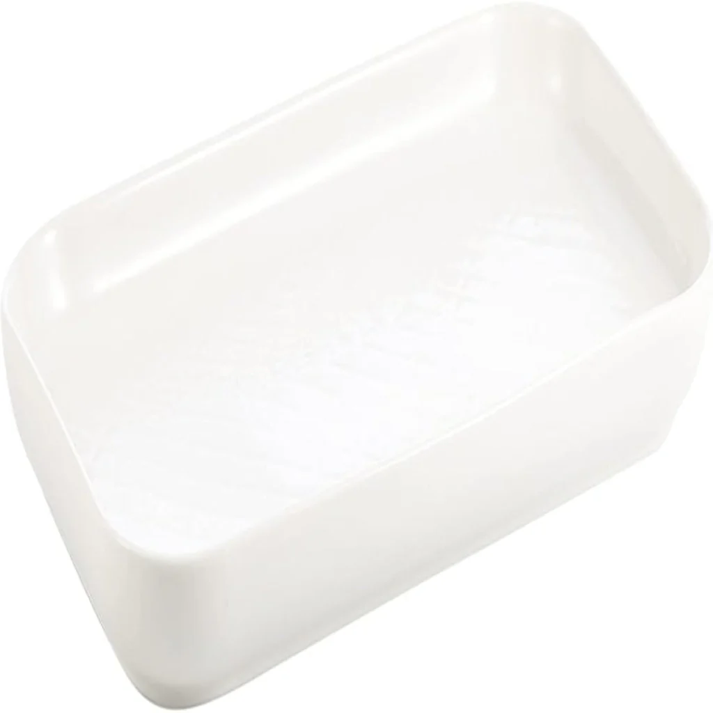 Symphony Collection – 32.5 x 19.5 x 3 cm White Ceramic Spiro Serving Platter
