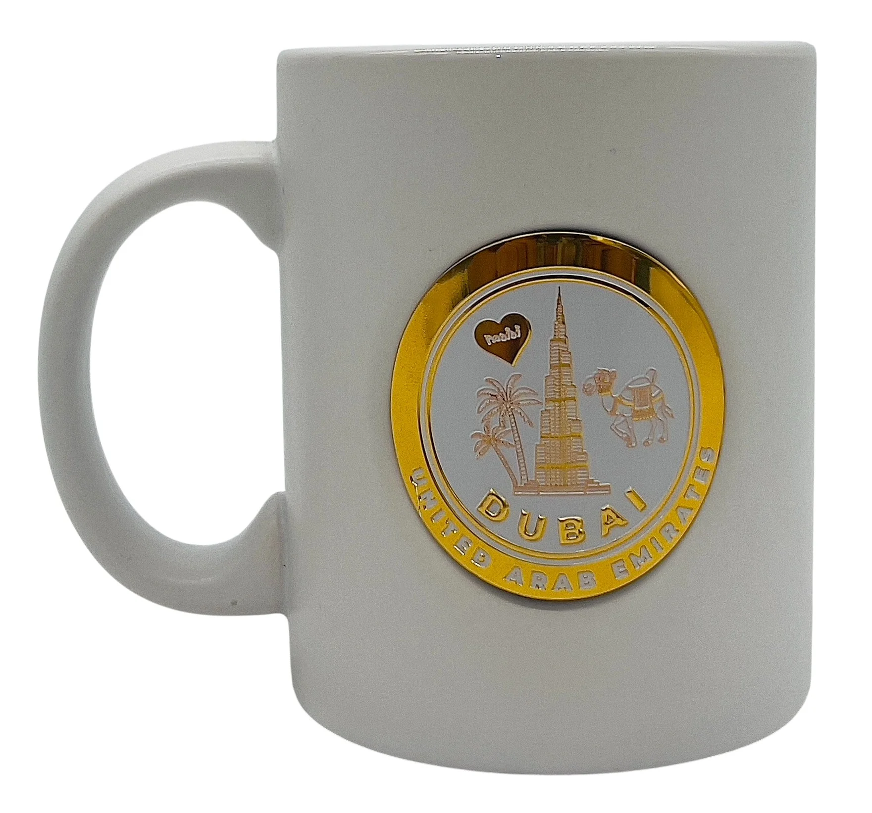 Habibi Dubai Souvenirs Mug 350ml, White