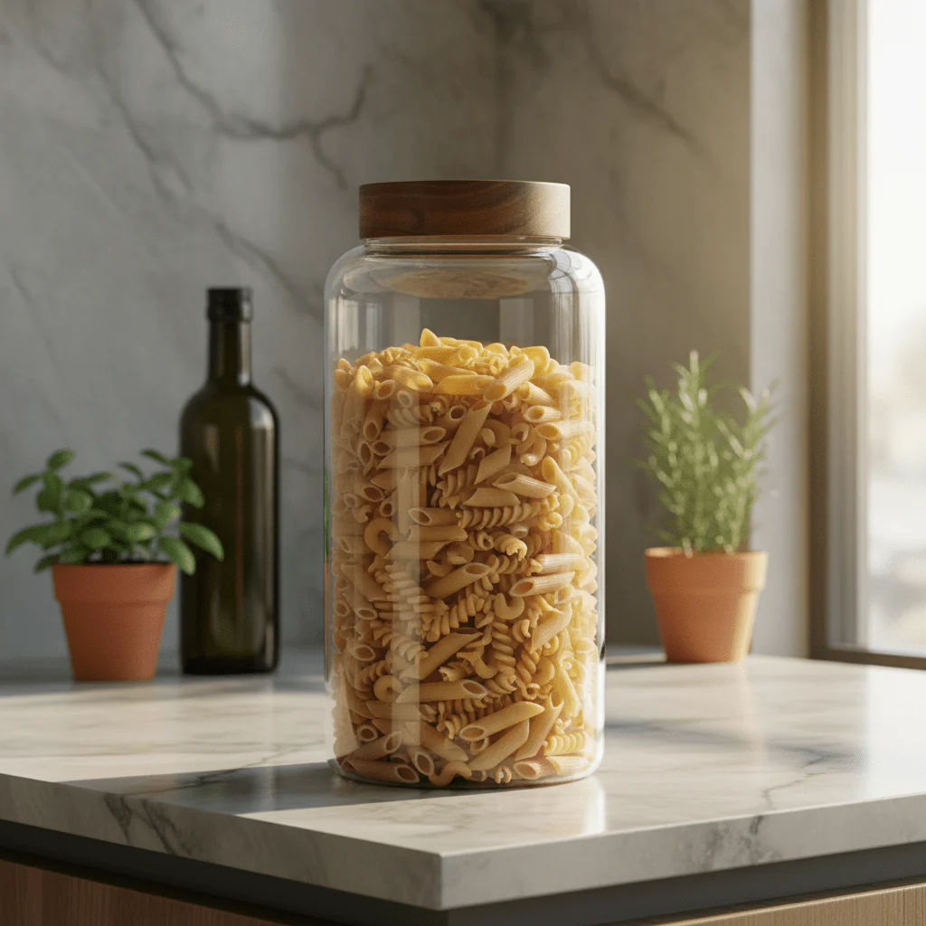 Hamid Glass Canister with Wooden Lid — 3300ml - Image 2