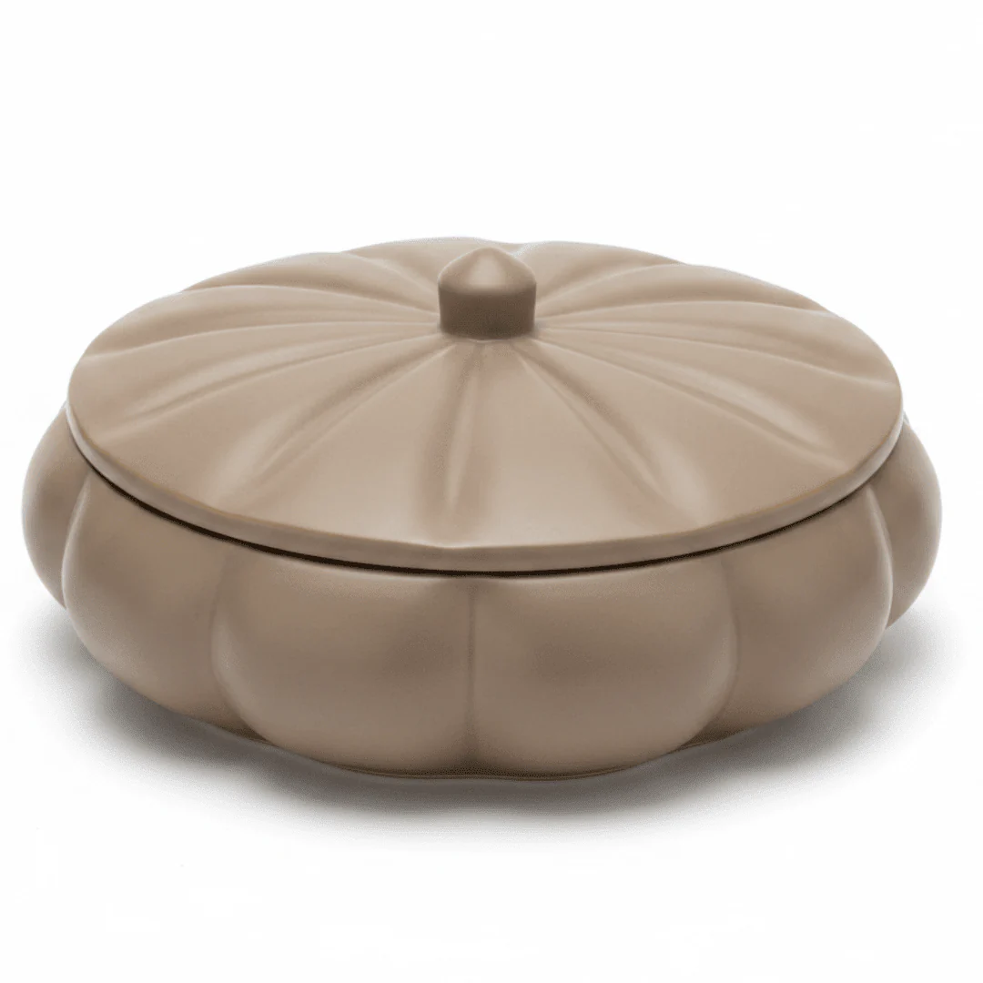 Hamid White Ceramic Candy Box with Lid | Scalloped Petal Design | 10.25cm - Image 5