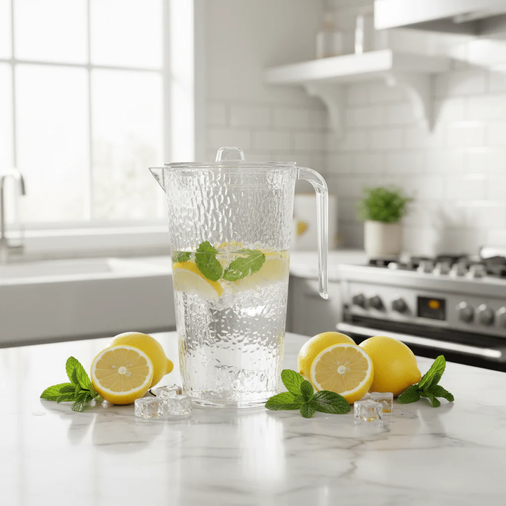 Hammered Texture Premium Acrylic Water Jug with Modern Textured Finish – 1.7 Litre - Image 2