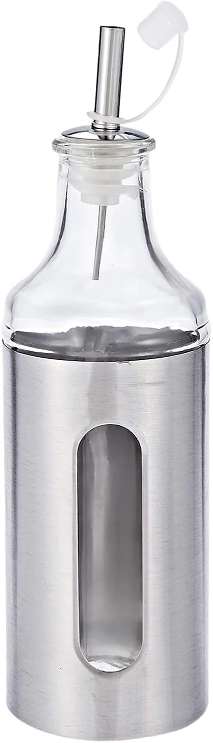 Harmony 3-Piece Oil & Vinegar Bottle Set – Silver - Image 2