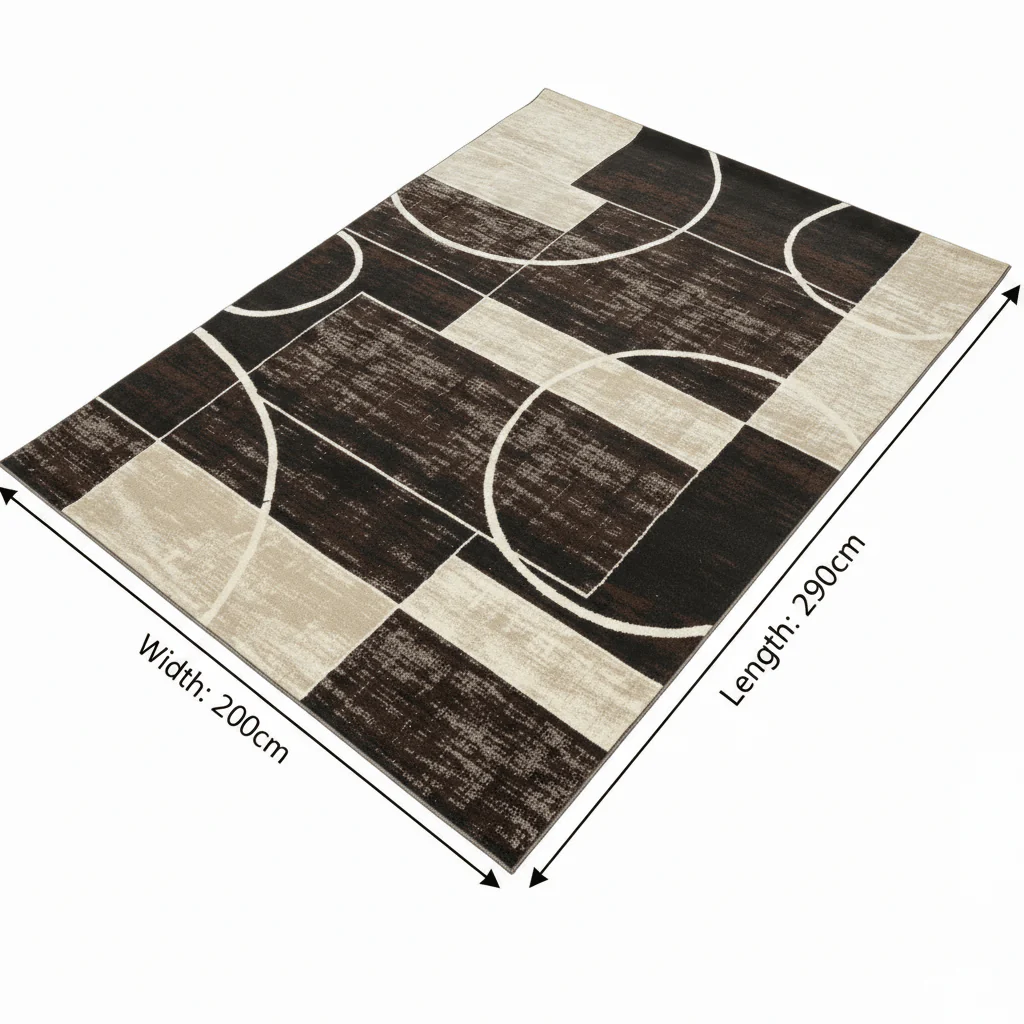 Harmony Kristal polyester Carpet – Brown & Dark Vizon Made in Turkey - 200×290 cm - Image 4