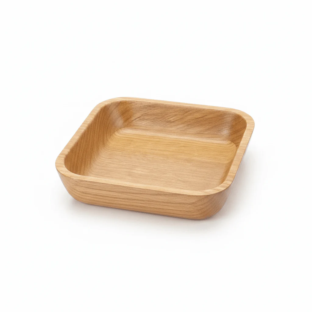 Harmony Premium Wood Grain Pattern Square Melamine Serving Bowl Durable Food Safe 18×18 cm - Image 3