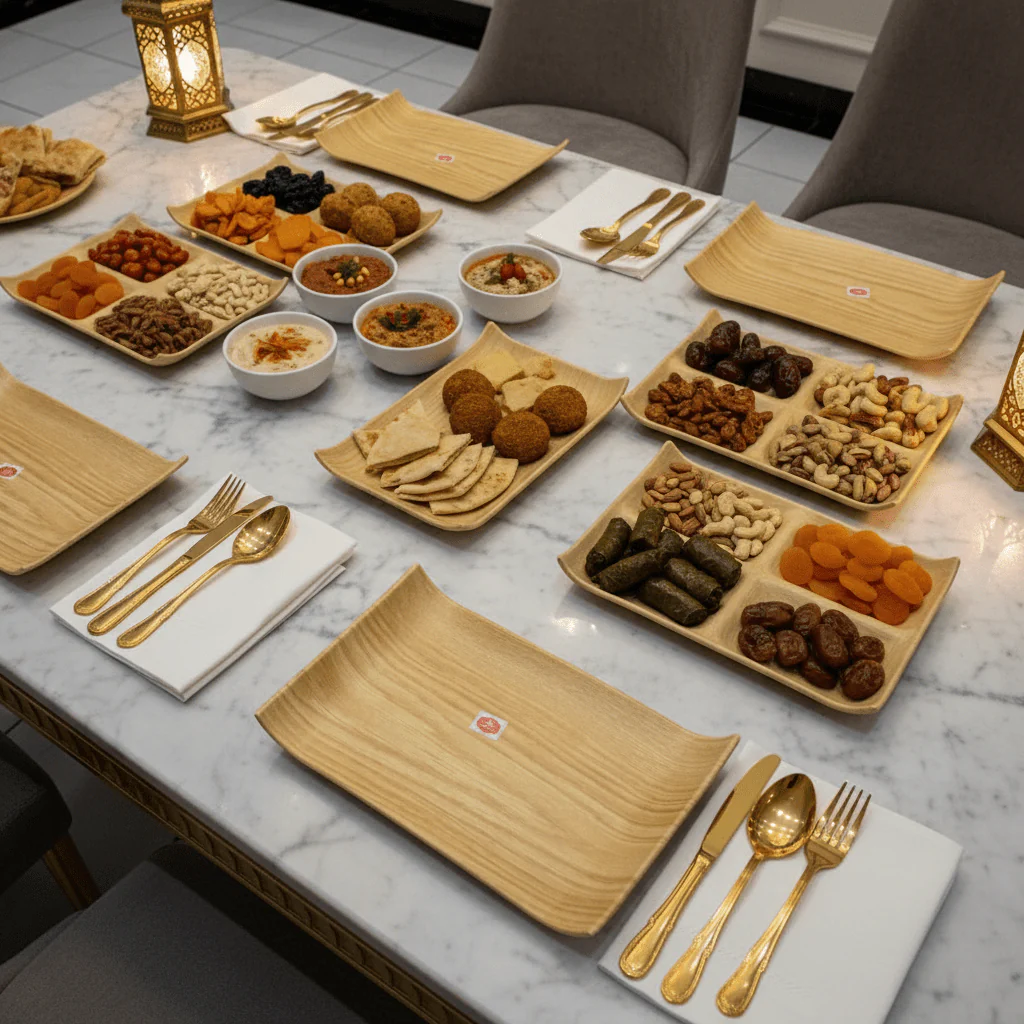 Harmony Premium Wood Grain Rectangular Melamine Serving Plate Durable Food Safe 10.5 Inch - Image 4