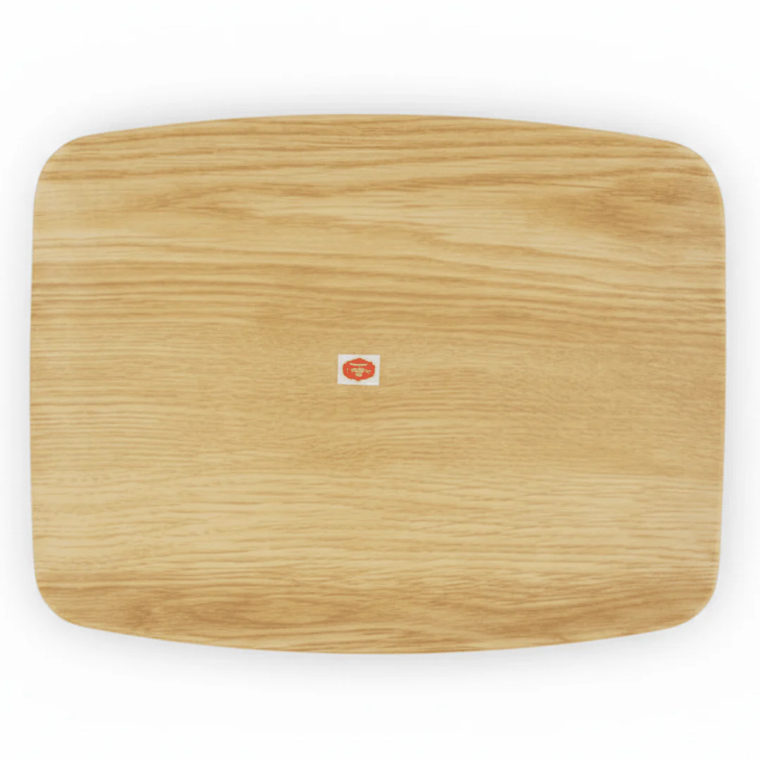 Harmony Premium Wood Grain Rectangular Melamine Serving Plate Large Durable Dining Platter 36×22 cm