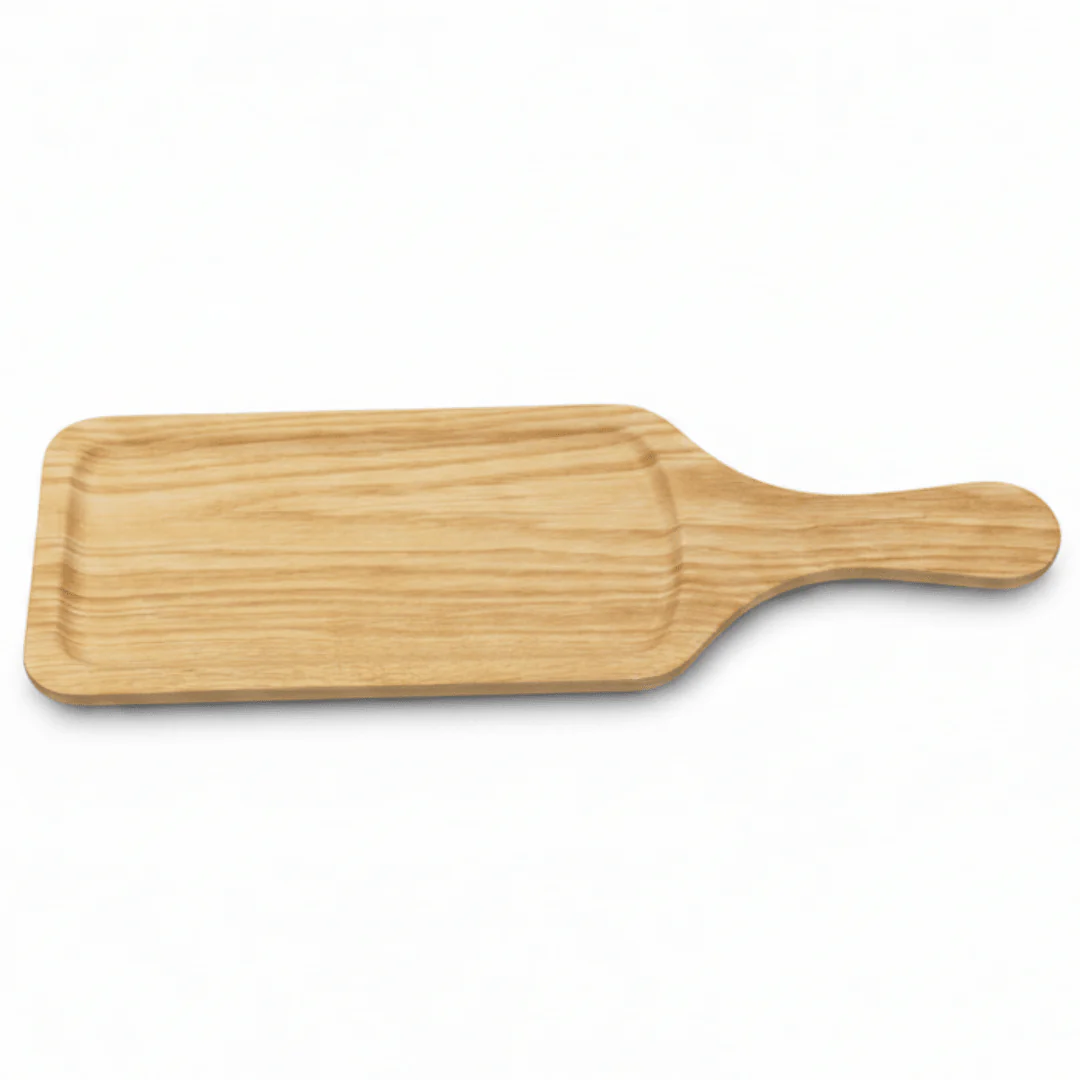 Harmony Rectangular Wood Grain Melamine Pizza Tray Serving Platter 28×13 cm