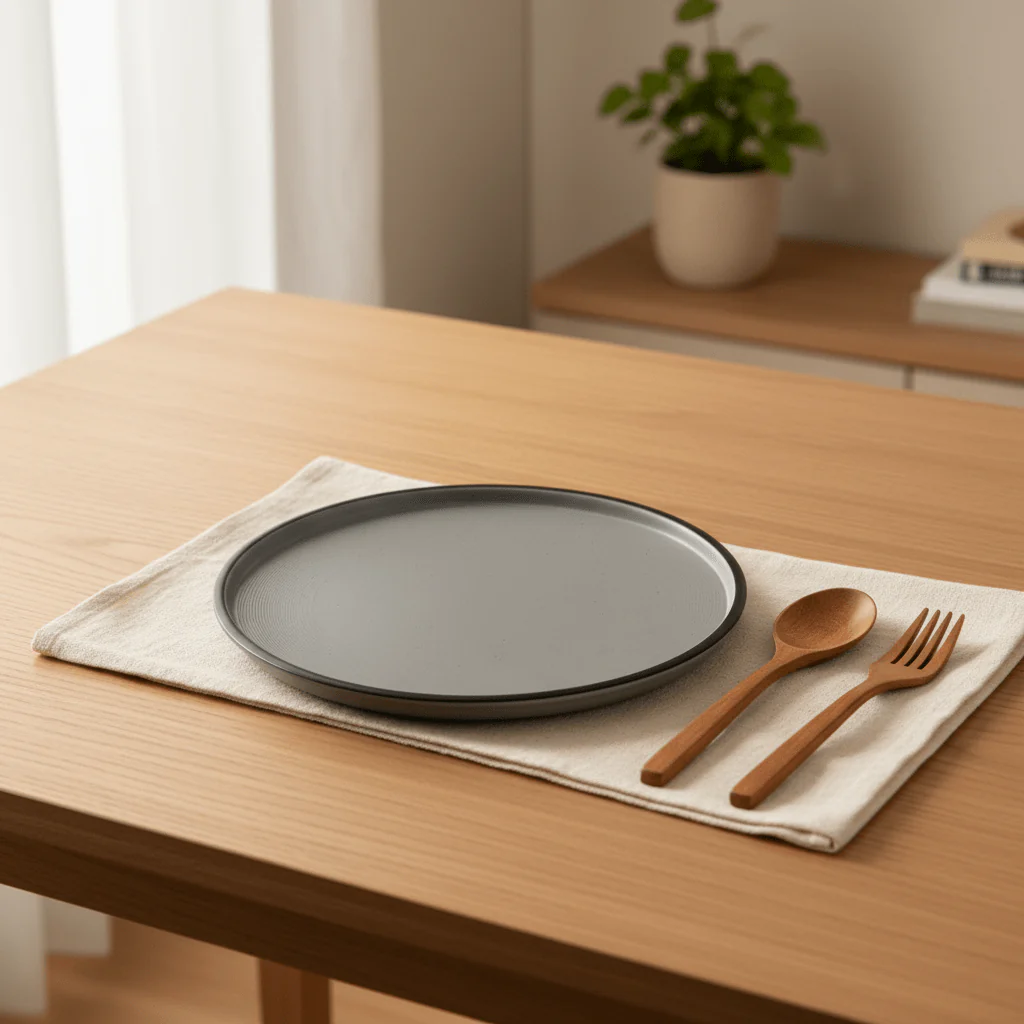 Harmony Small Gray Deep Plate Durable and Lightweight Melamine Dish for Daily Use – 7.8 Inch - Image 2