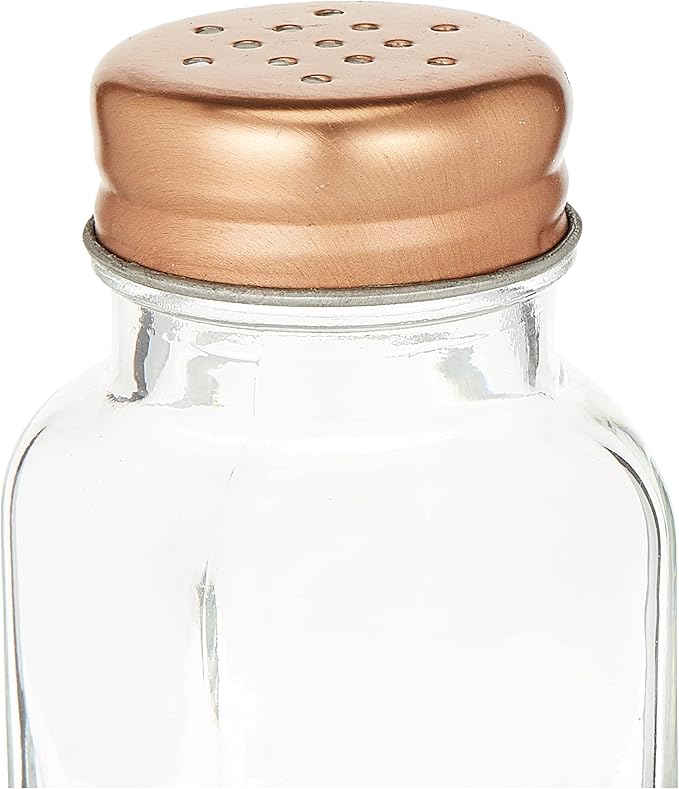 Harmony Table Top 2-Piece Spice Shaker Set - 90ml - Rose Gold & Clear Glass - Image 4