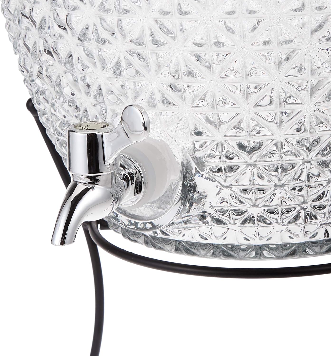 Harmony Table Top 10L Glass Dispenser with Metal Stand - Image 2