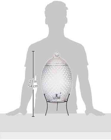 Harmony Table Top 10L Glass Dispenser with Metal Stand - Image 3