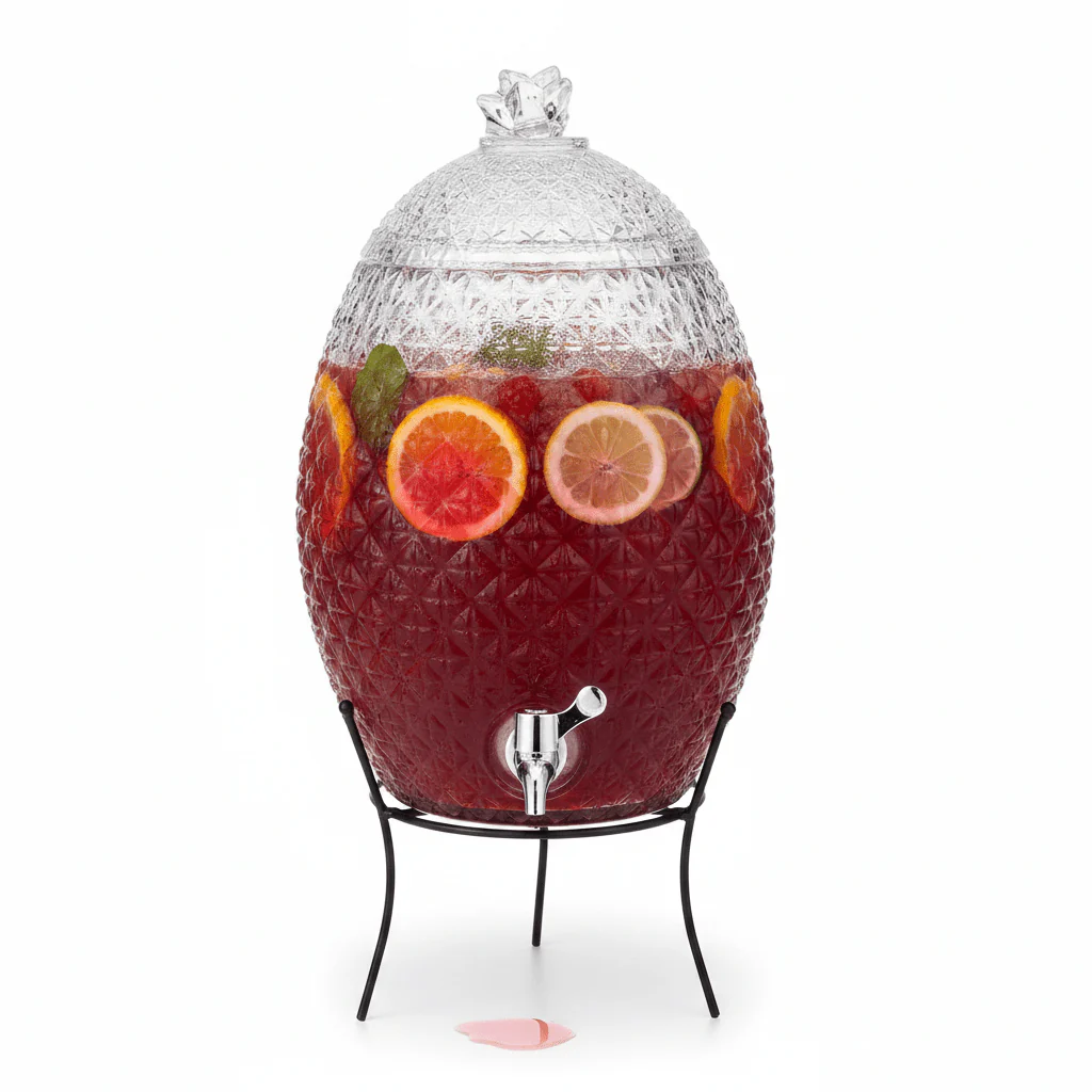 Harmony Table Top 10L Glass Dispenser with Metal Stand - Image 4