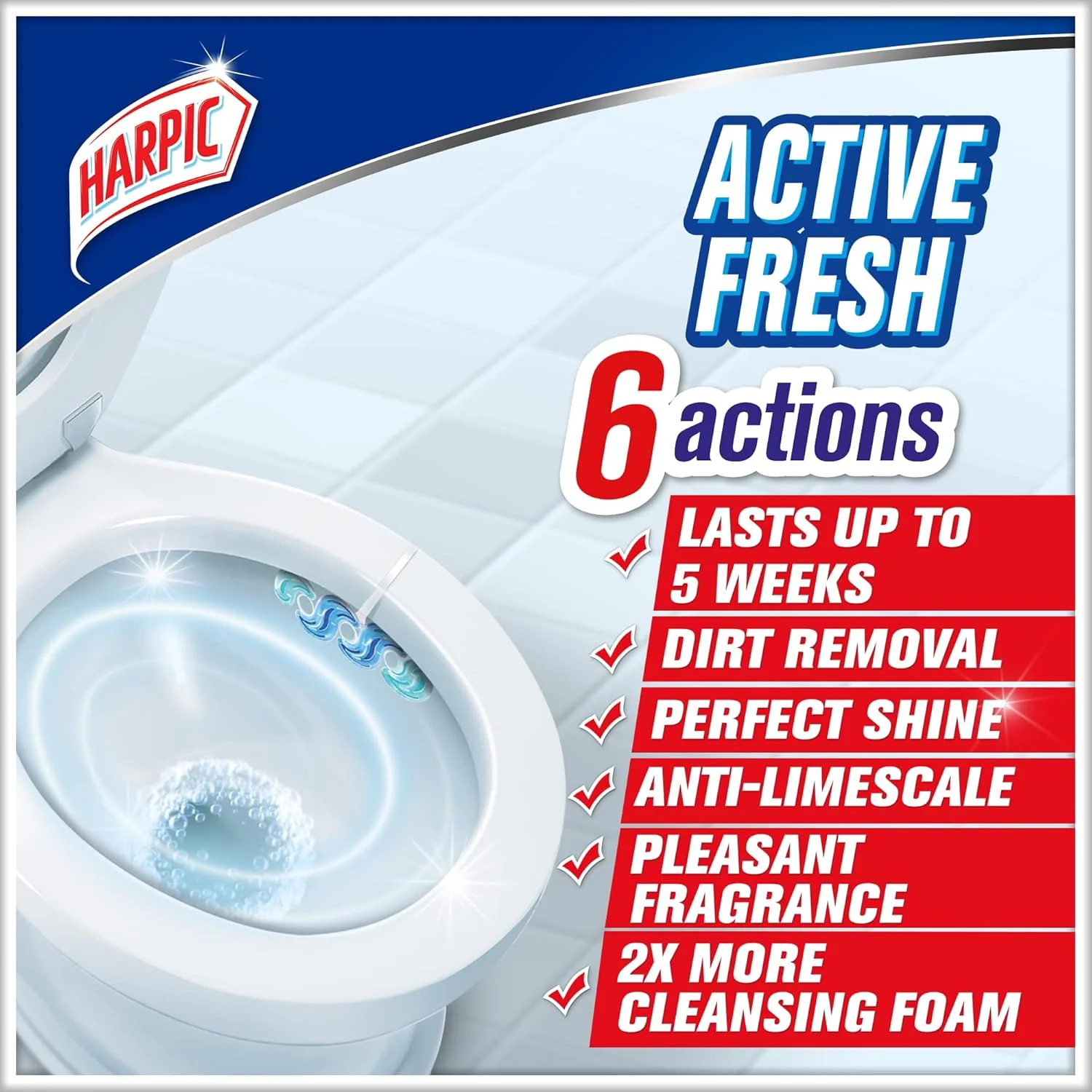 Harpic Marine Splash Toilet Blocks Multicolour 35grams - Image 4