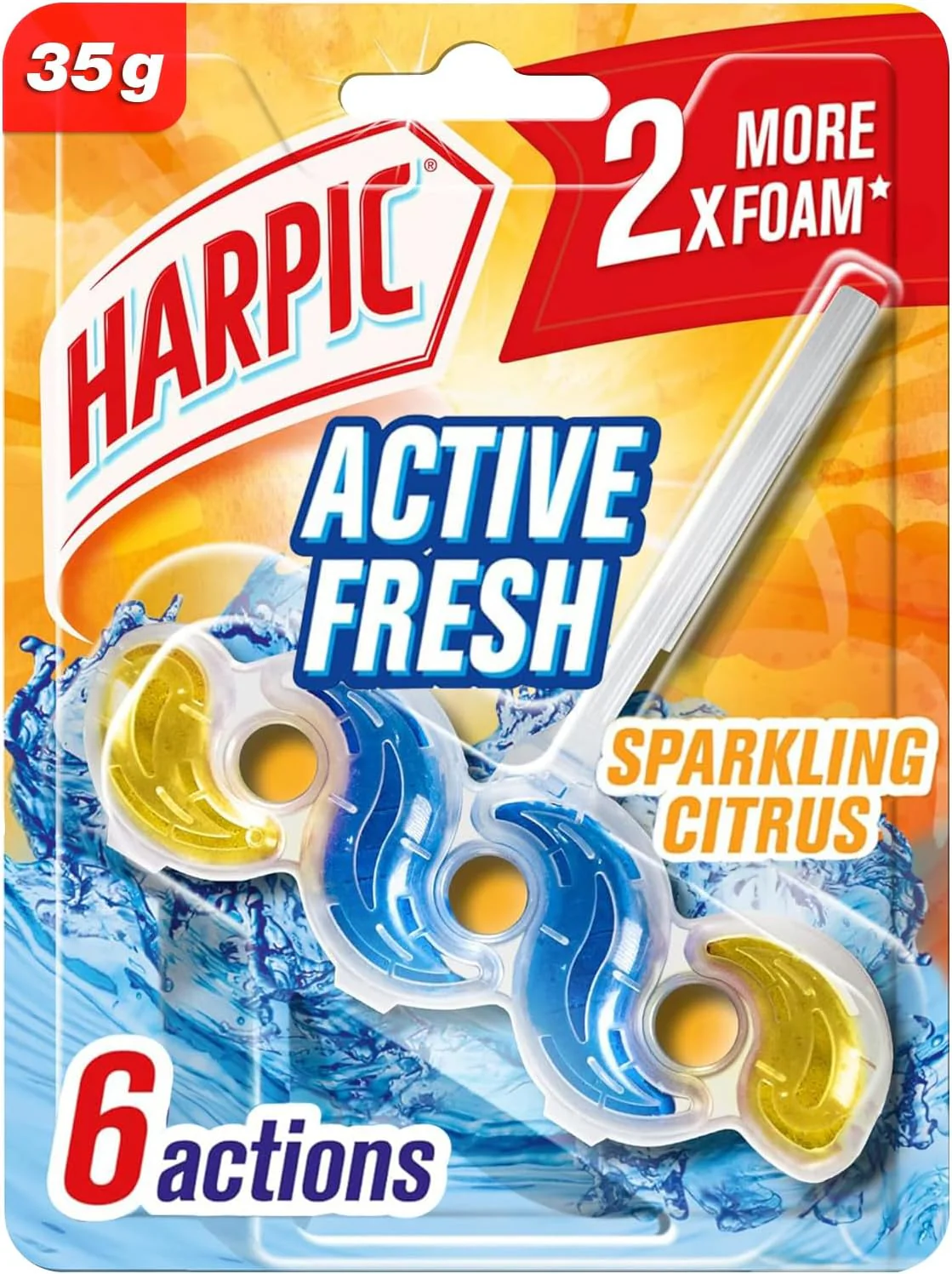 Harpic Sparkling Citrus Toilet Blocks Multicolour 35grams