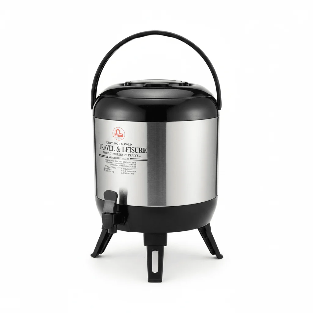 HB Stainless Steel Insulated Water Jug 6L – Hot & Cold Beverage Dispenser