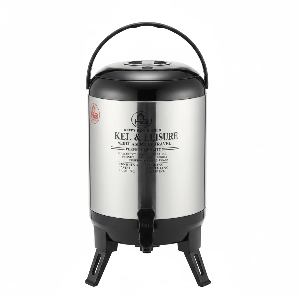 HB Stainless Steel Insulated Water Jug 8L – Hot & Cold Beverage Dispenser