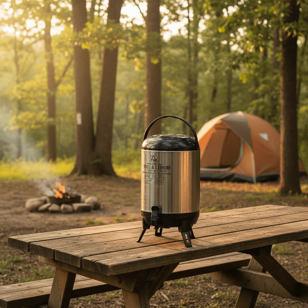 HB Stainless Steel Insulated Water Jug 8L – Hot & Cold Beverage Dispenser - Image 4