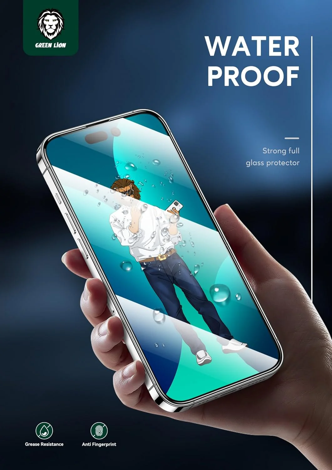 Green Lion Steve 9H HD Glass Screen Protector for iPhone 15 Pro - Image 3