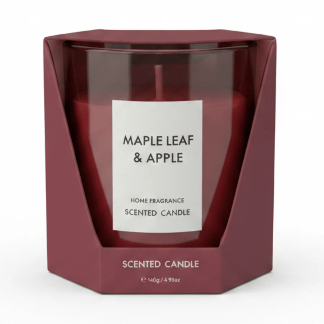 Home Fragrance Scented Candle in Glass Cup | Luxury Aromatherapy Candle | 8×7cm | Amber & Ginger Lily / Pear & Freesia / Clean Cotton / Maple Leaf & Apple - Image 7
