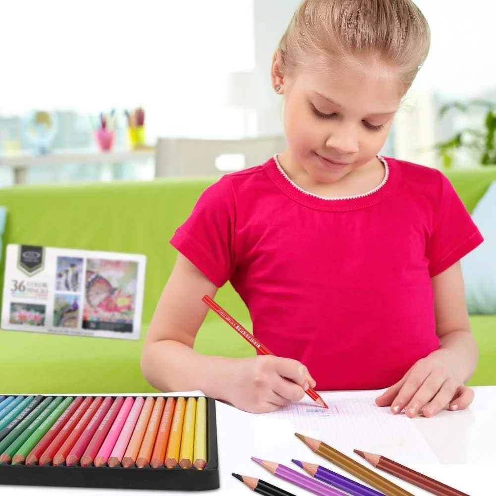 Hong Wei 24pcs Color Pencils, Advanced Color Hexagon Pencil, HW-CP-2401GA - Image 2