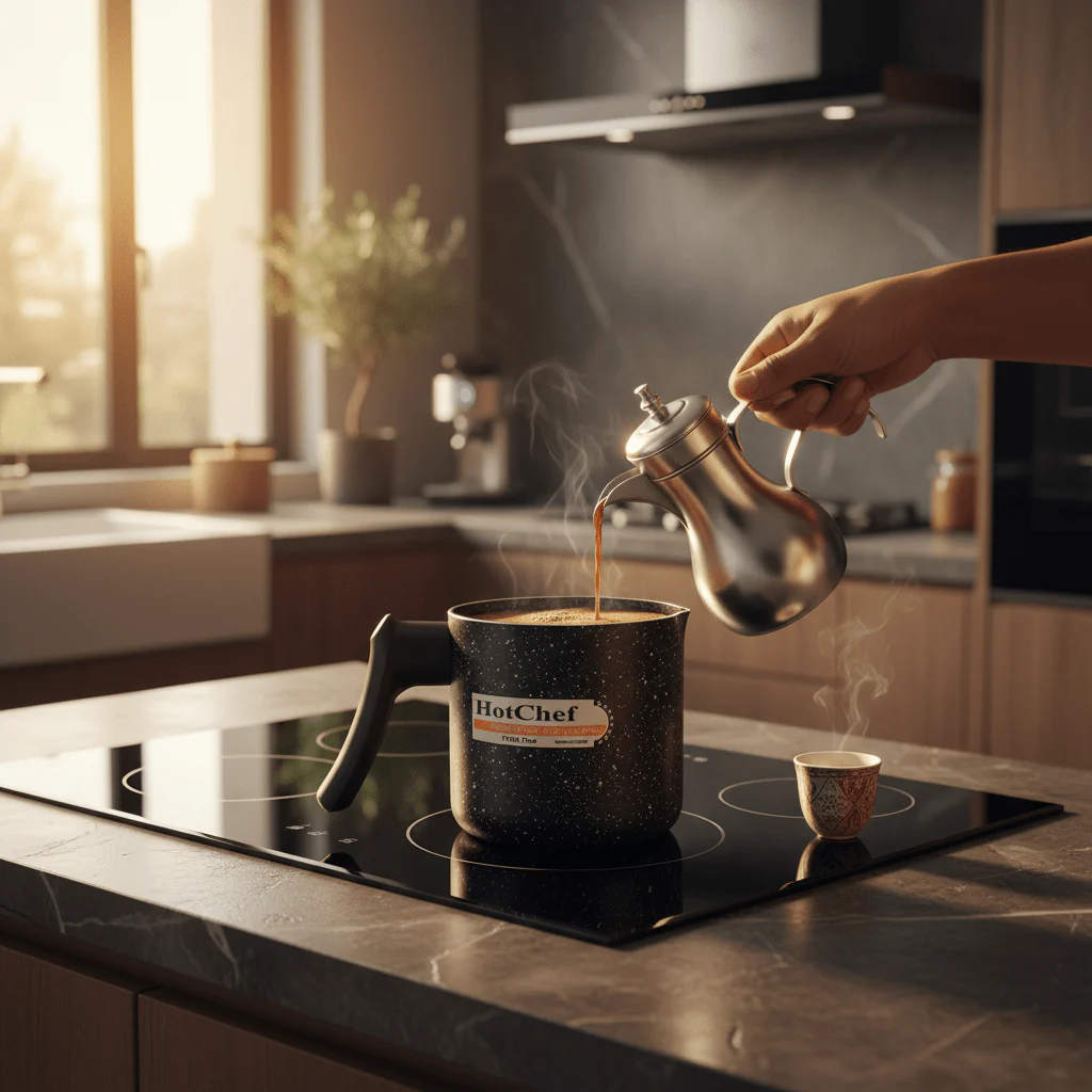HotChef Black Non-Stick Coated Coffee Warmer — 12cm - Image 3