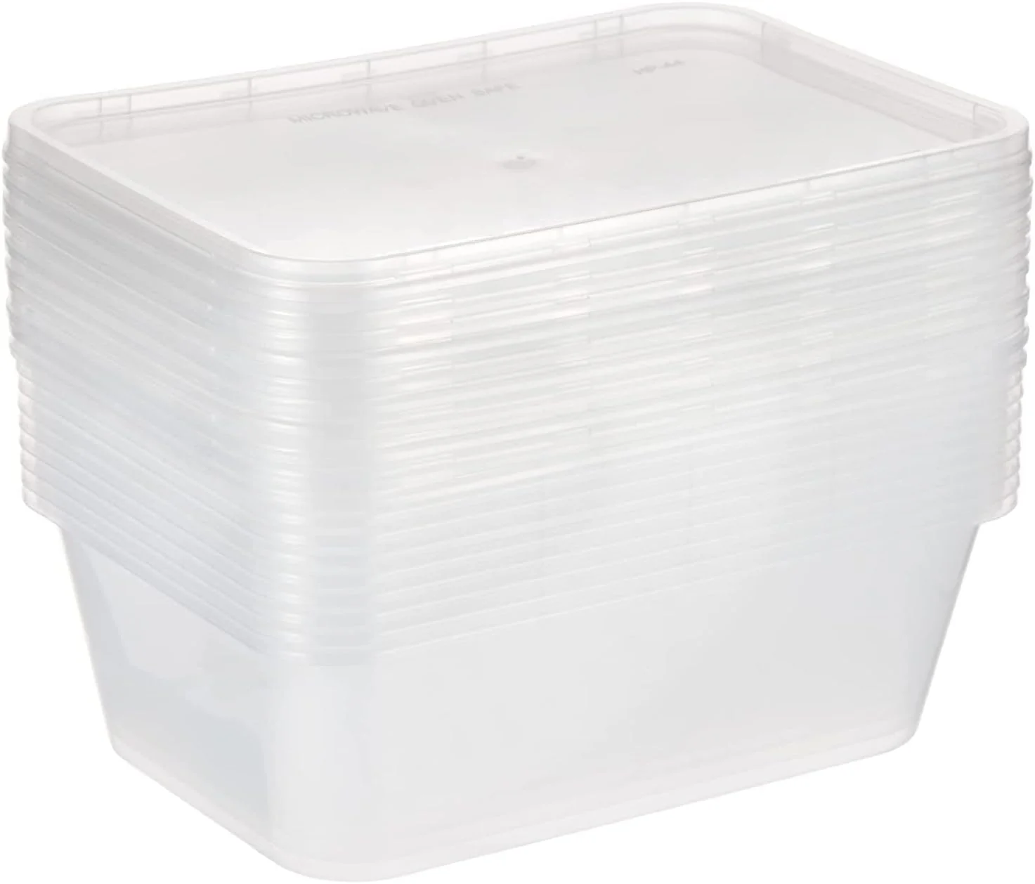 Hotpack 10pcs Rectangular Microwaveable Container with Lid 750ml