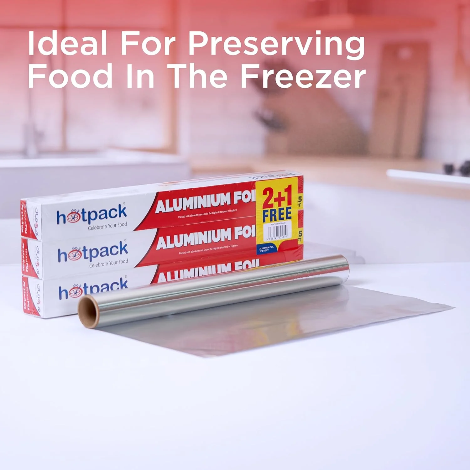 Hotpack 2+1 Aluminium Foil 7.75m*45cm, 37.5sq.ft, Cooking-Storing-Wrapping - Image 2