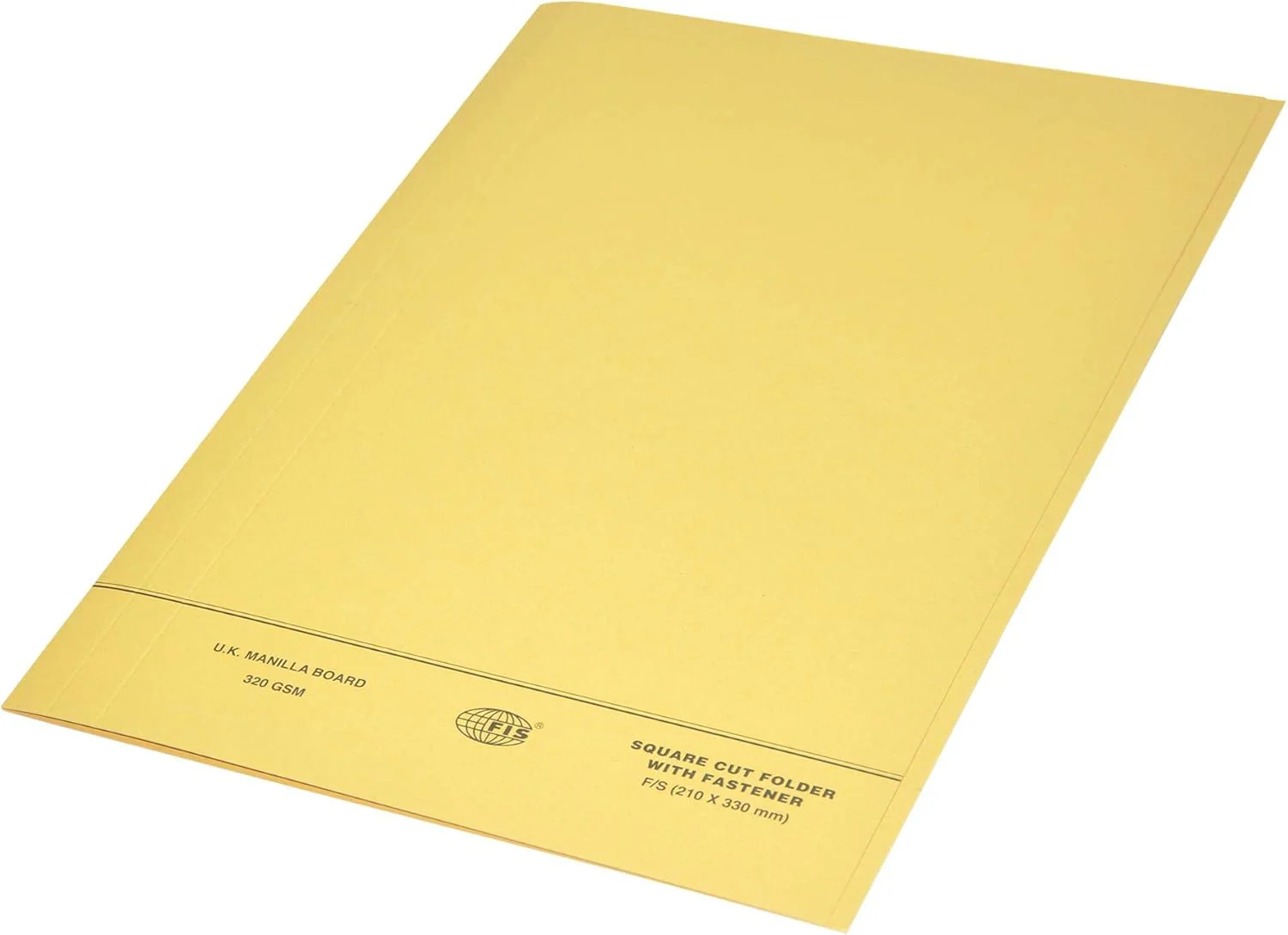 FIS Square Cut Folder with 8cm Fastener | Assorted | F/S Size | 320 GSM | Pack of 1