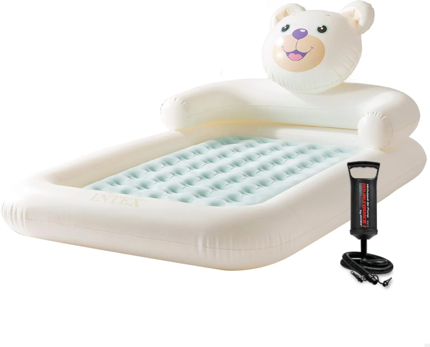 Intex Bear Kids Travel bed with hand pump (66814) -114x178x71cm-Ages 3+6