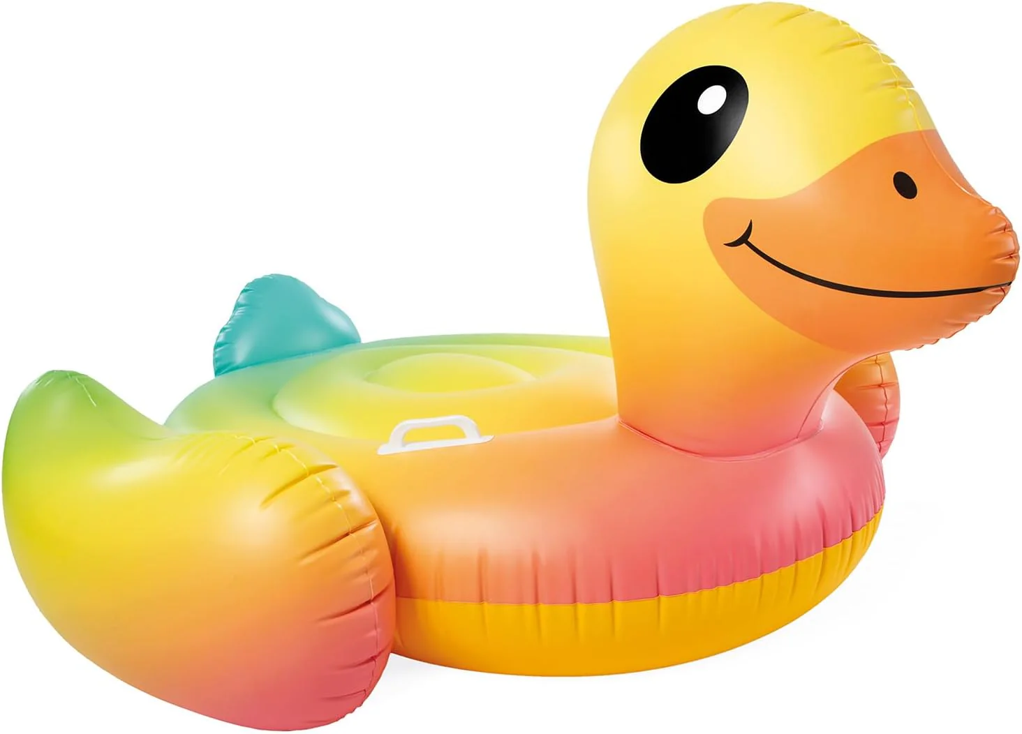 Intex Inflatable Duck Ride-On Pool Float – Rainbow | 160*118 Cm