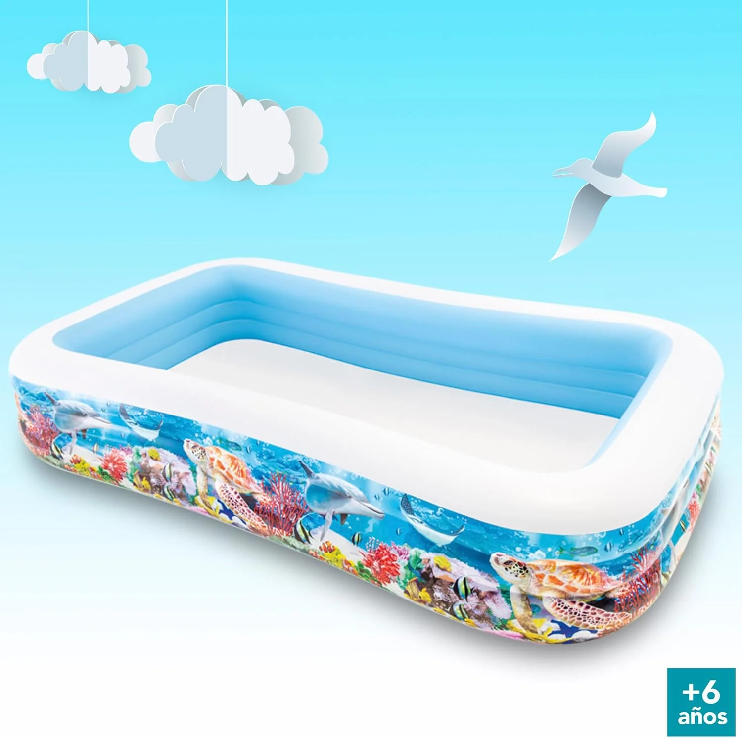 Intex Tropical Reef Inflatable Family Pool – 305 x 183 x 56 cm - Image 3