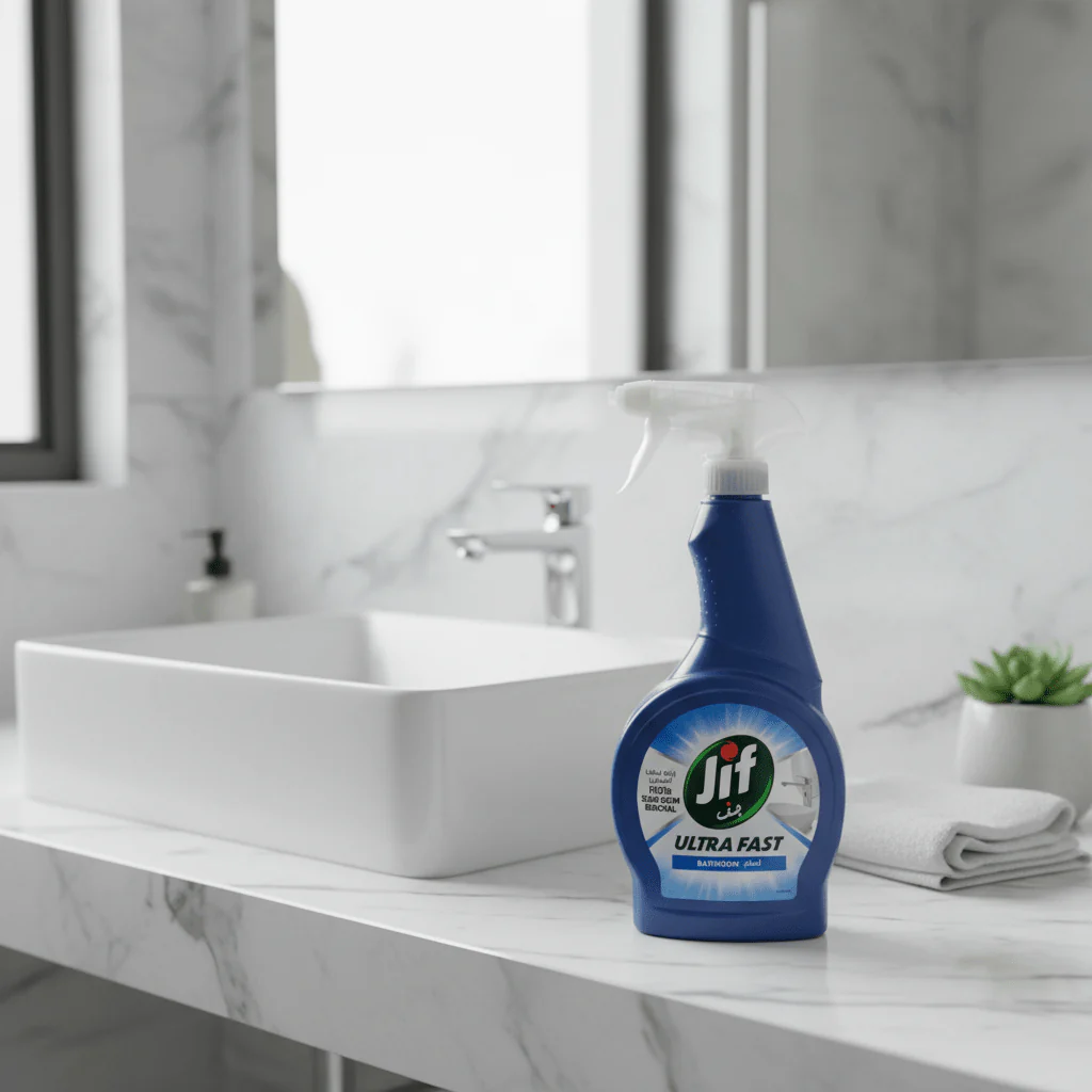 Jif Ultra Fast Bathroom Cleaner Spray – 500ml - Image 2