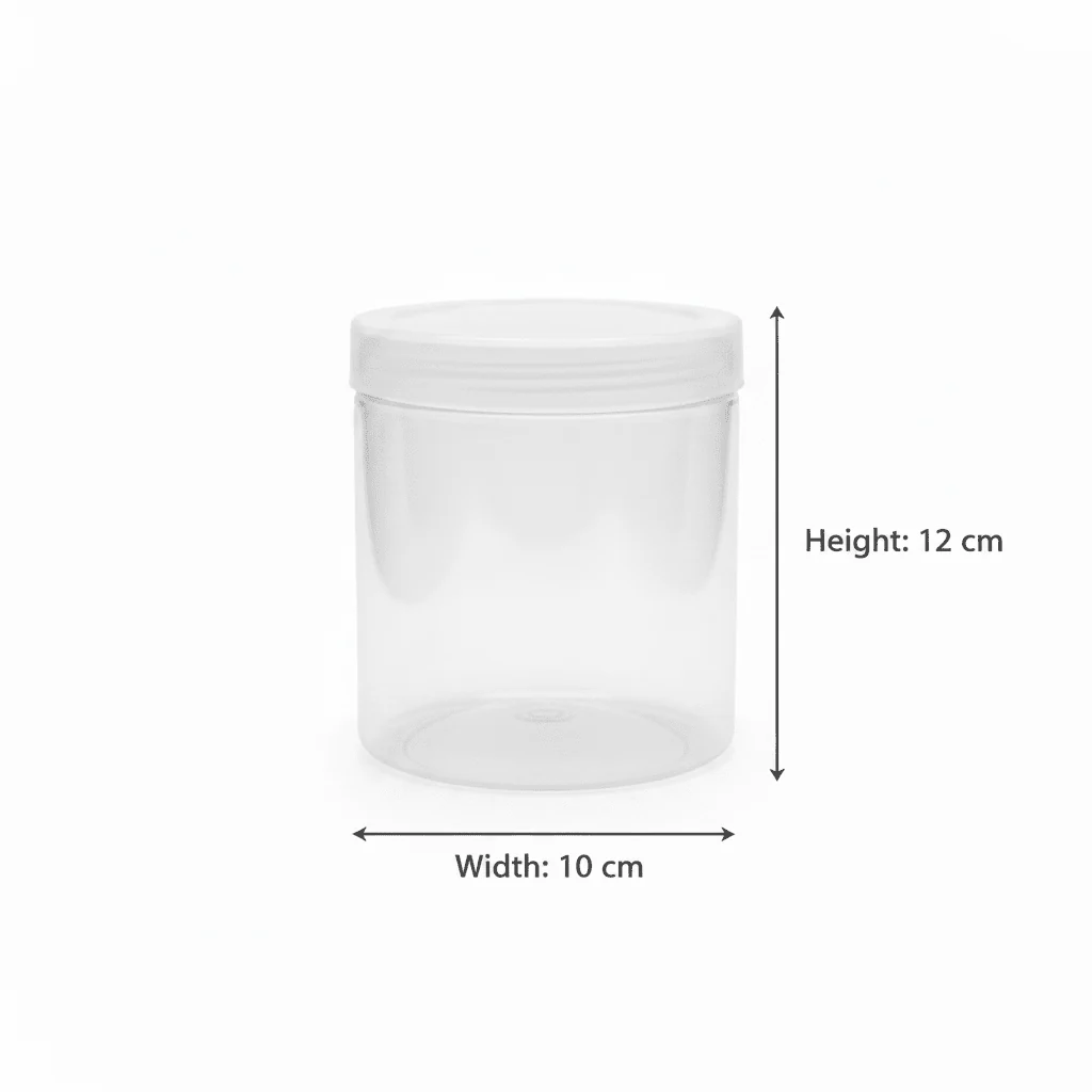 Jiham 3-Piece Clear Plastic Jar Set - 850ml - 10×12 cm - Image 3