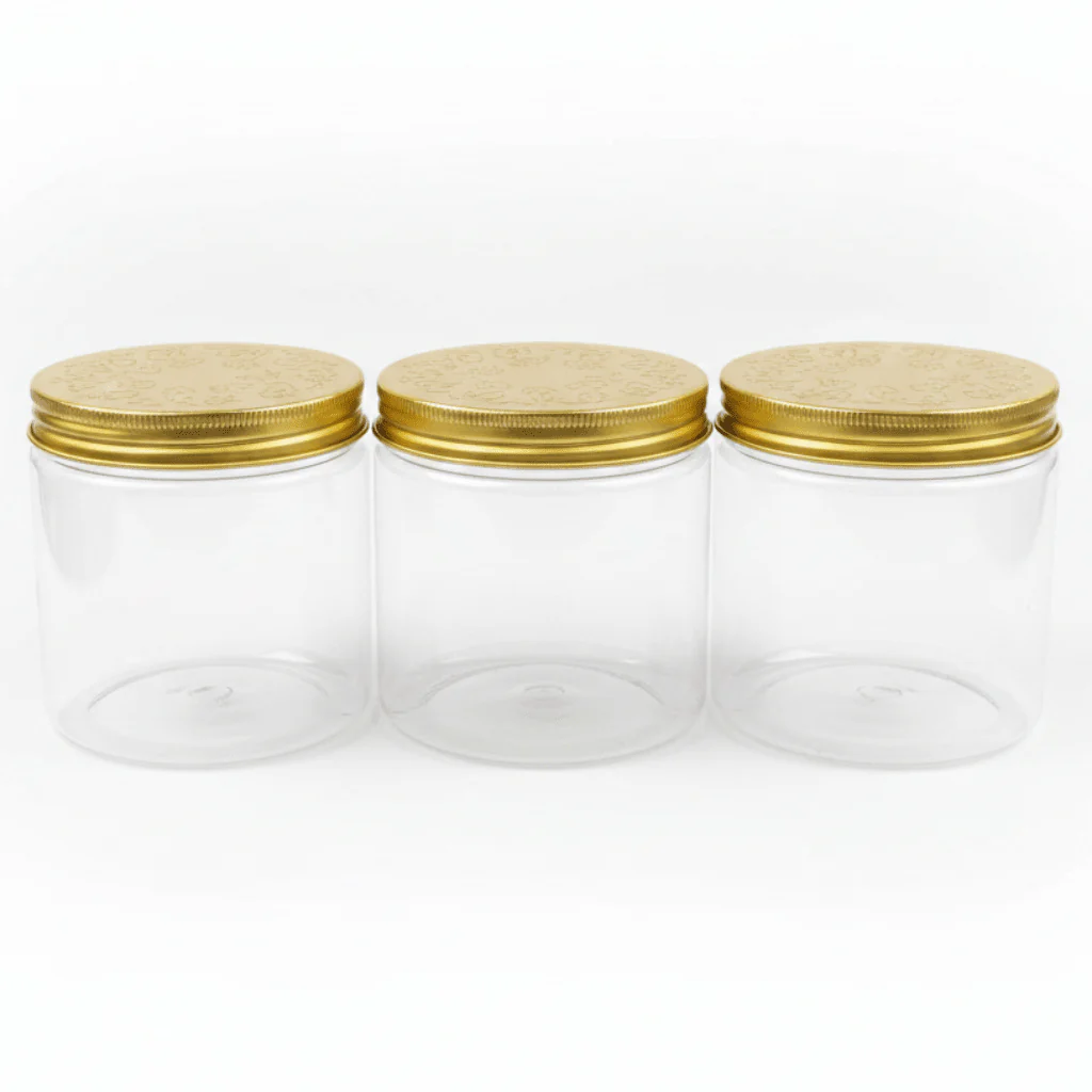 Jiham 3PCS Plastic Storage Jar 500ml - 8.5×8.5cm