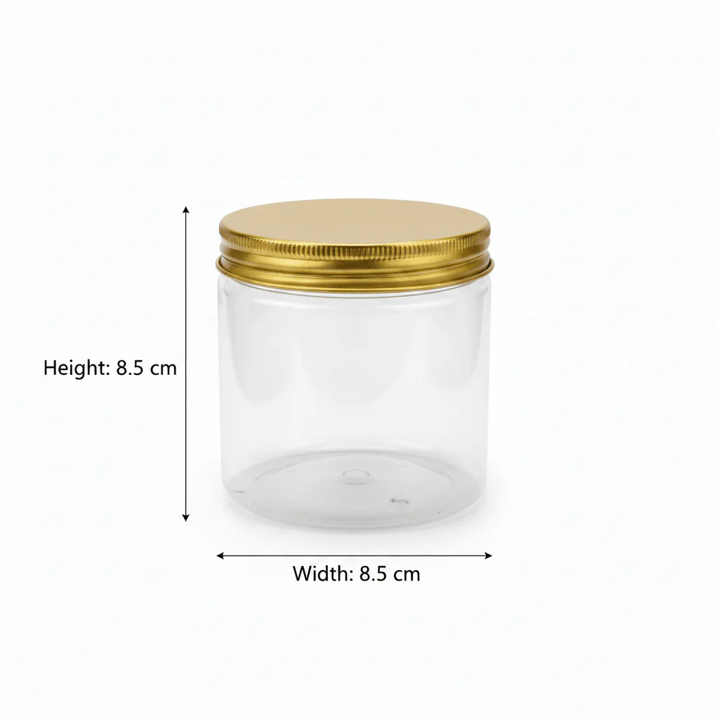 Jiham 3PCS Plastic Storage Jar 500ml - 8.5×8.5cm - Image 3