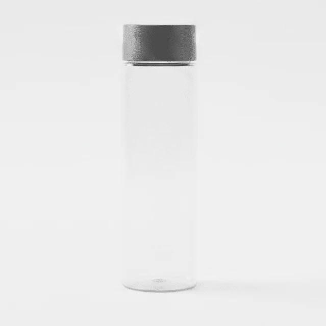 Jiham 4-Piece Clear Plastic Juice Bottles Set - 500ml - Grey Screw Cap - Image 2