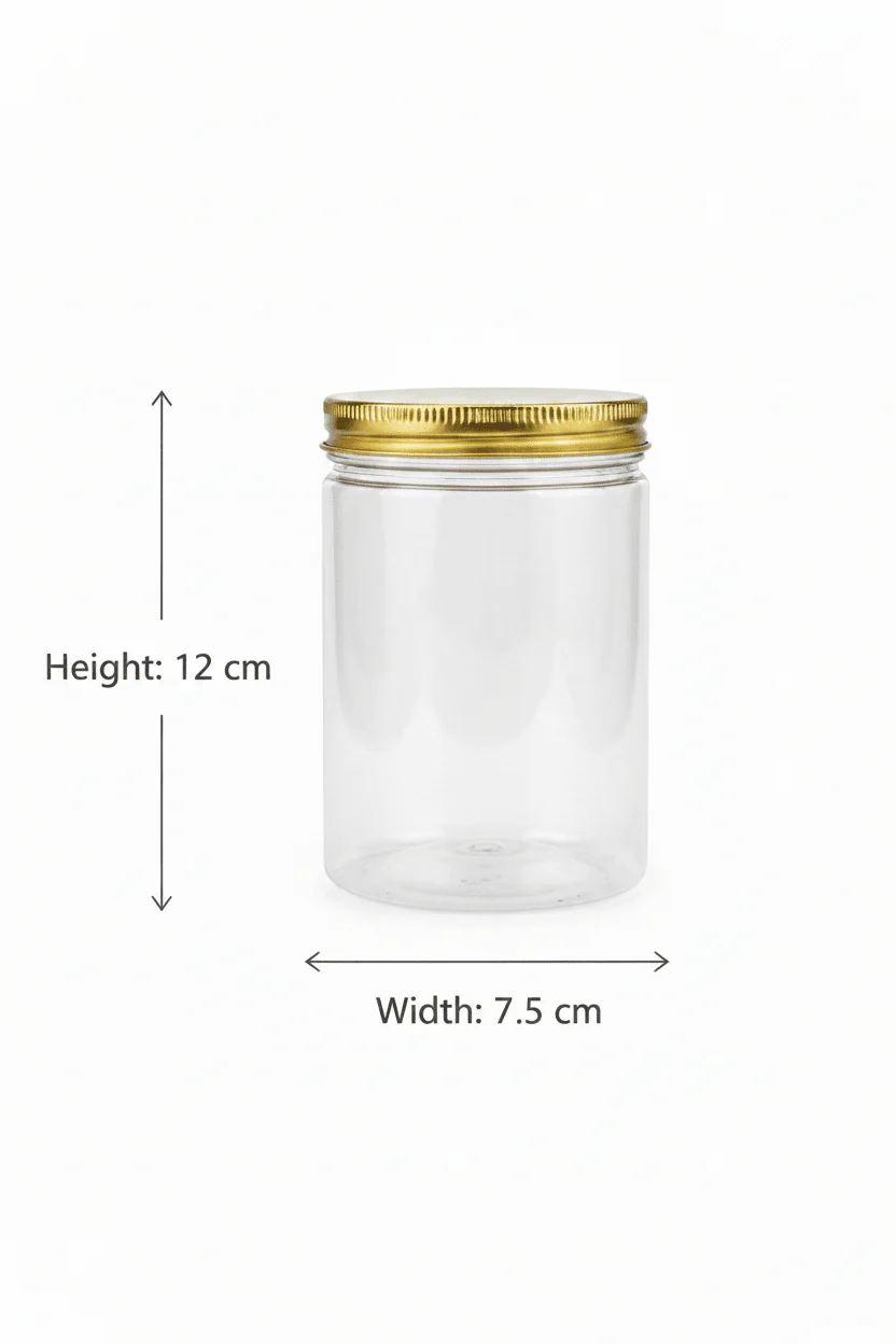 Jiham 4PCS Plastic Storage Jar 450ml - 7.5×12 cm - Image 3