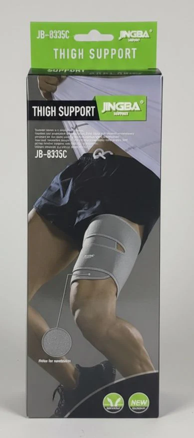 Jingba Thigh Support, Breathable, Holes for Ventilation, 75% Neoprene Foam-25% Stretch Nylon, JB-8335C