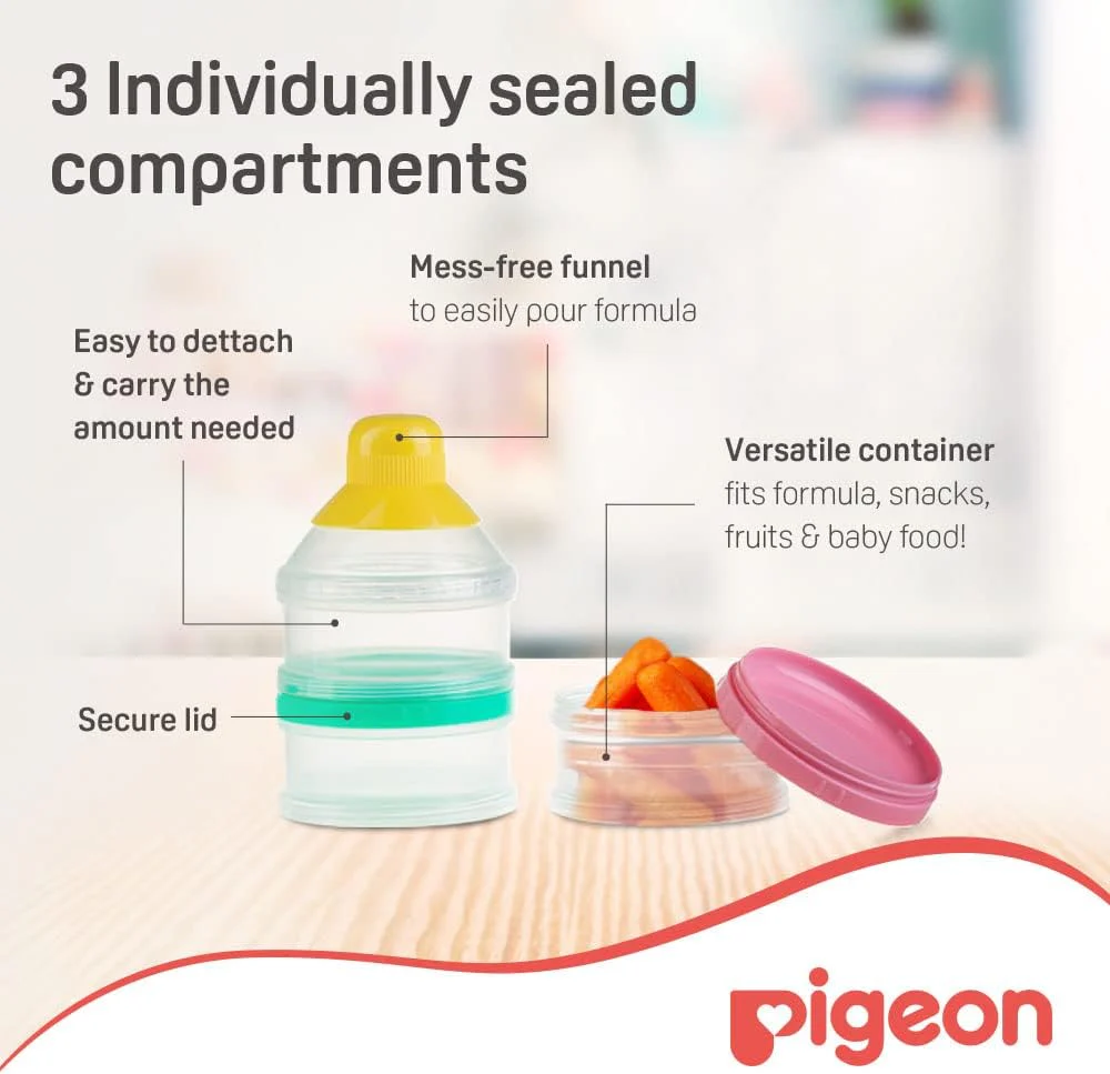 Pigeon Milk Powder Container, 3 Compartments, Lightweight, Bpa Free - Image 3