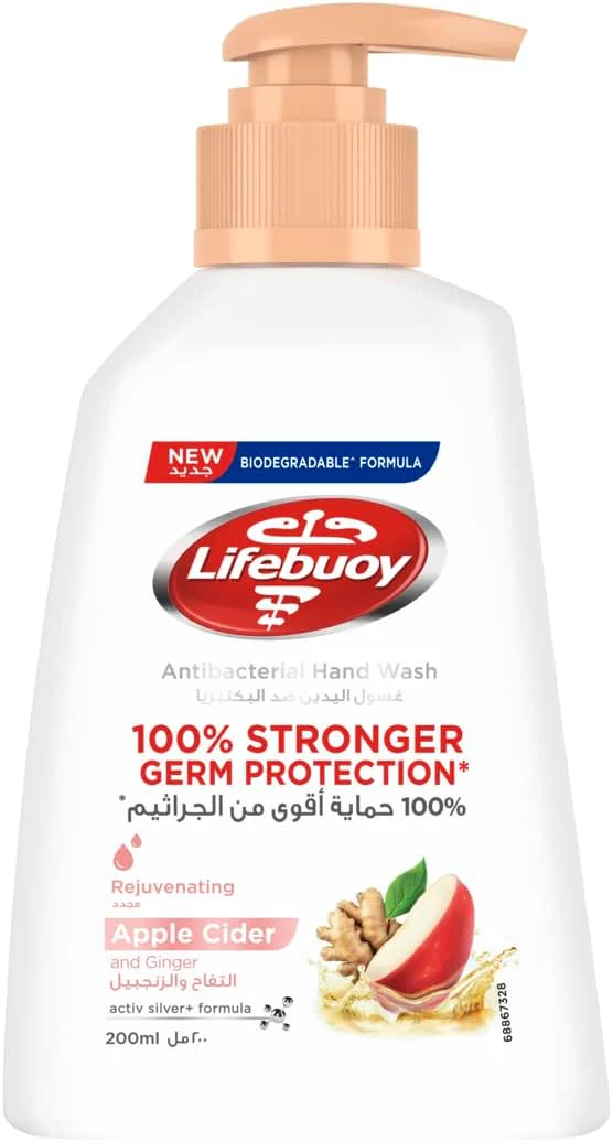 Lifebuoy Apple Cider and Ginger Anti-Bacterial Hand Wash, 200ml