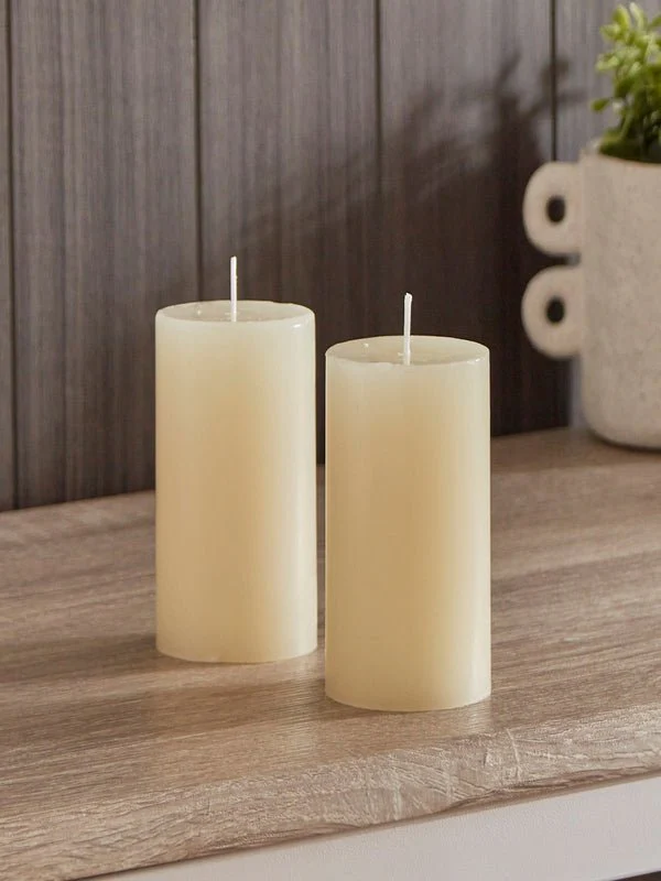King Wain 2pcs Aromatic Pillar Candle 7cm*14cm, Jasmine with Pure Natural Extracts - Image 2