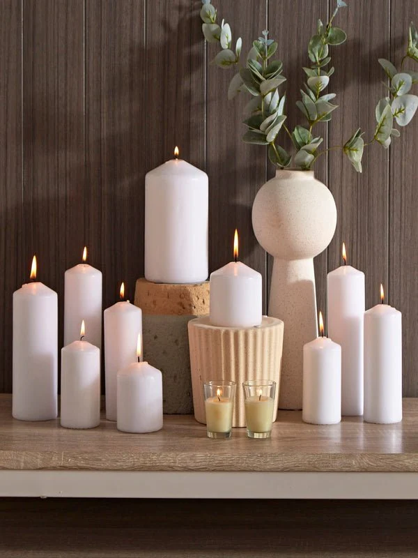 King Wain 2pcs Aromatic Pillar Candle 7cm*14cm, Jasmine with Pure Natural Extracts - Image 3